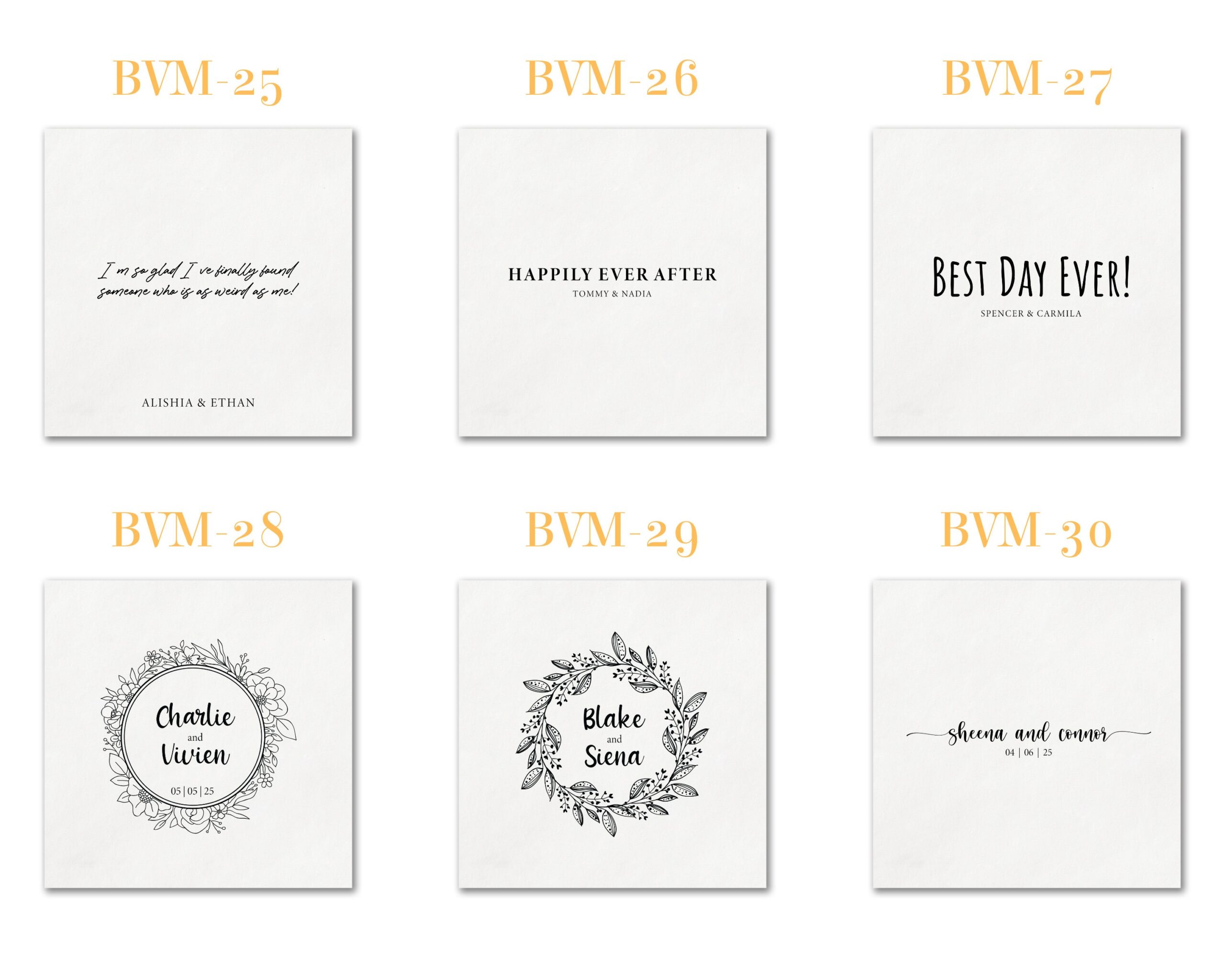 Personalized Paper Napkins Wedding Anniversary Engagement Printed Custom Monogram Beverage| Foil Wedding Napkins - Image 7