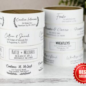 Quality Roll Return Address Labels, Return Address Labels, Wedding Address Stickers, Calligraphy Modern Address Labels On A Roll