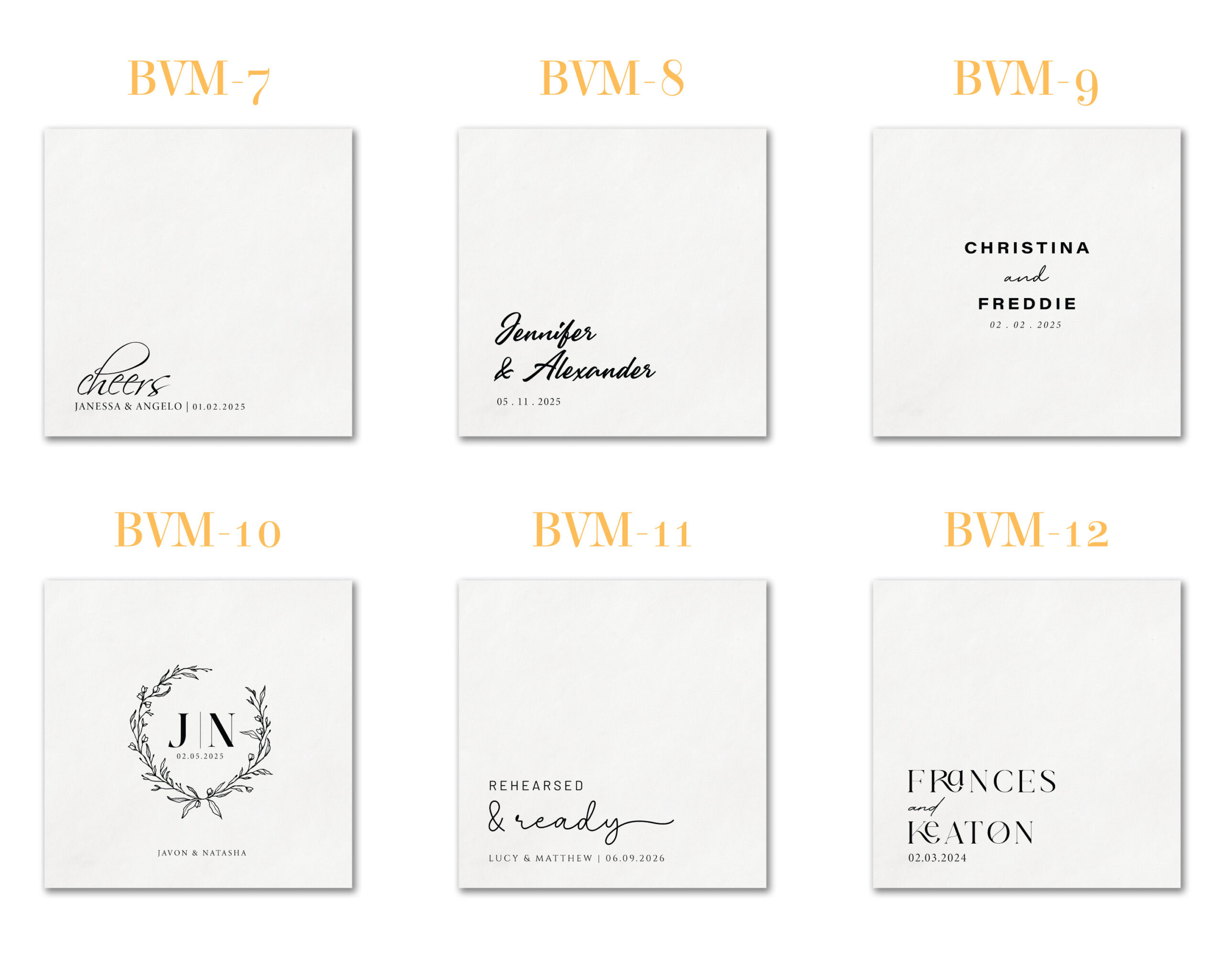 Personalized Paper Napkins Wedding Anniversary Engagement Printed Custom Monogram Beverage| Foil Wedding Napkins - Image 3