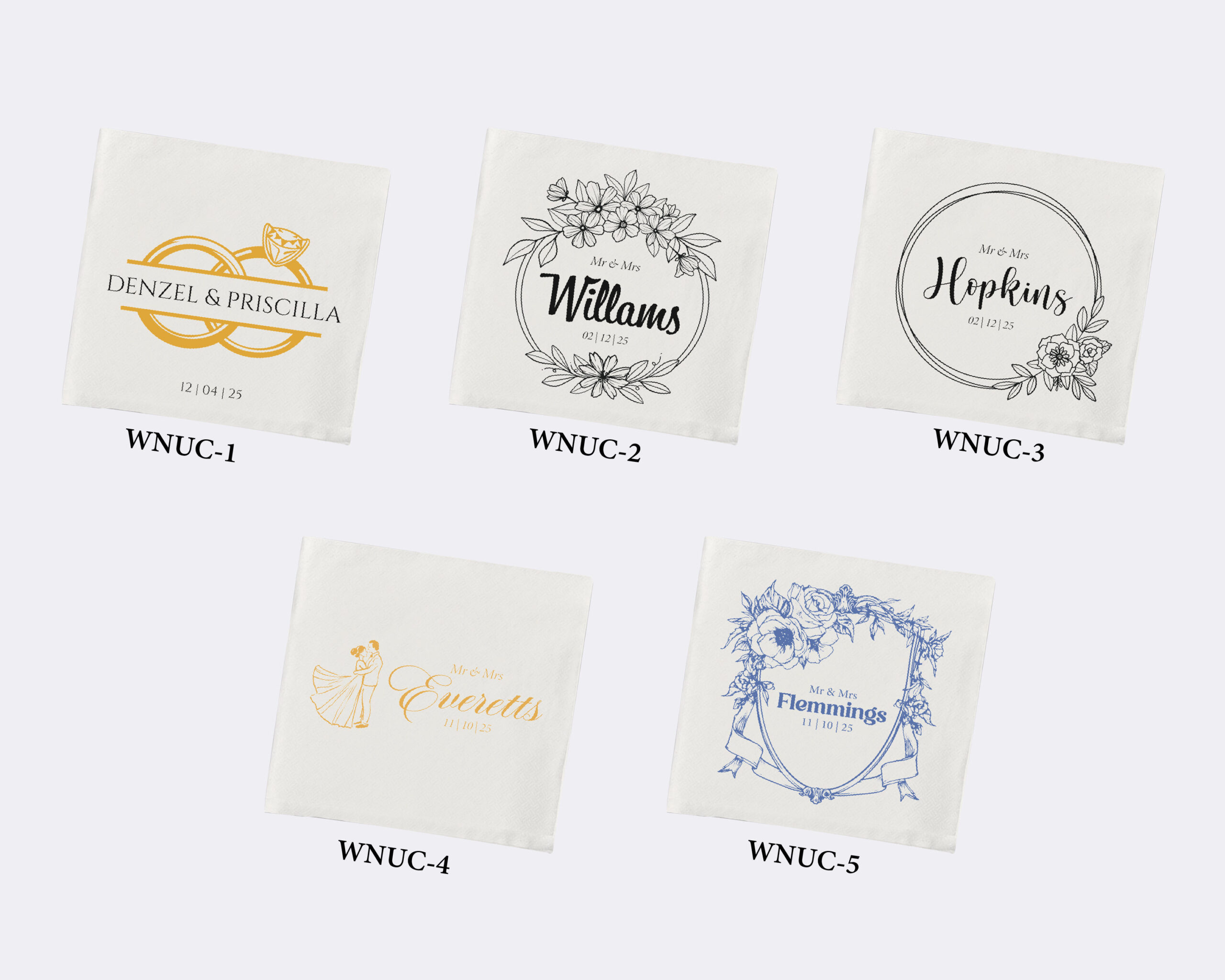 Personalized Wedding Napkins | Cocktail Napkins | Rehearsal Dinner | Just Married | Beverage Napkins | Luncheon Napkins - Image 2