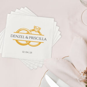 Personalized Wedding Napkins | Cocktail Napkins | Rehearsal Dinner | Just Married | Beverage Napkins | Luncheon Napkins